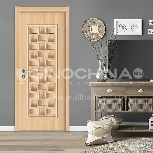 B Simple Style Paint Free Wooden Door High Quality Soundproof Bedroom Door 38